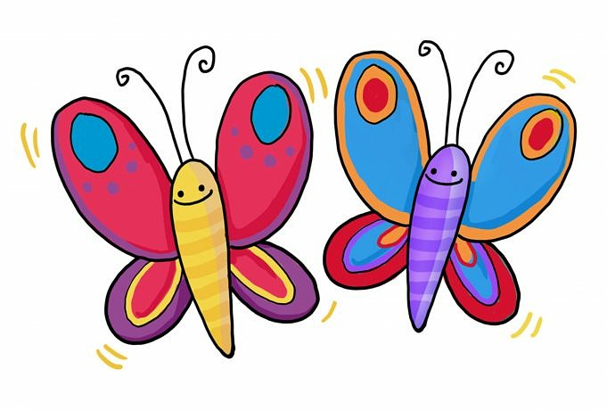 Schritt-für-Schritt-Anleitung Zum Zeichnen Eines Schmetterlings Auf Einer Blume